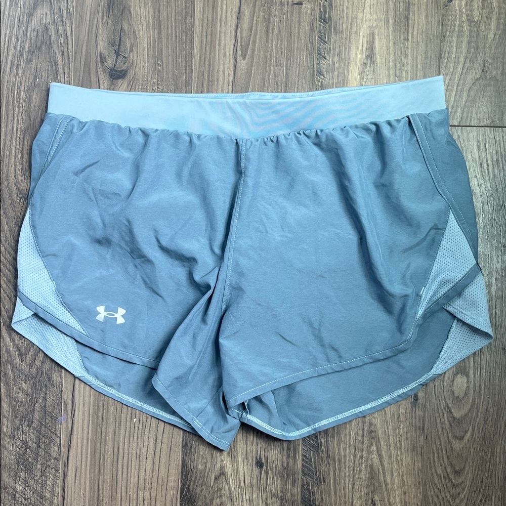 Under Armour Women's Athletic Gray/Blue Shorts